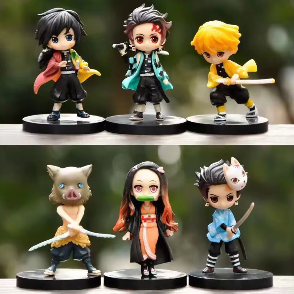 Set 6 figurines Demon Slayer 6 cm â Mini Collection