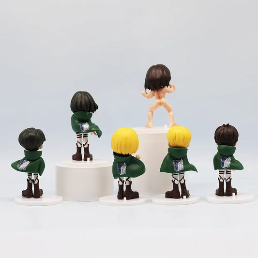 Lot de 6 Figurines Attack on Titan – Personnages Iconiques