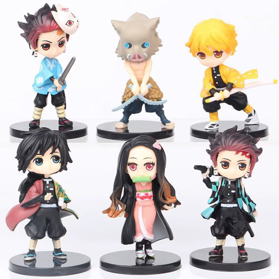 Set 6 figurines Demon Slayer 6 cm – Mini Collection