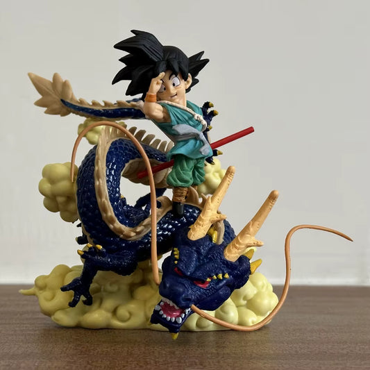 Figurine Son Goku 14 cm sur Shenron – Bâton et Nuage – Dragon Ball