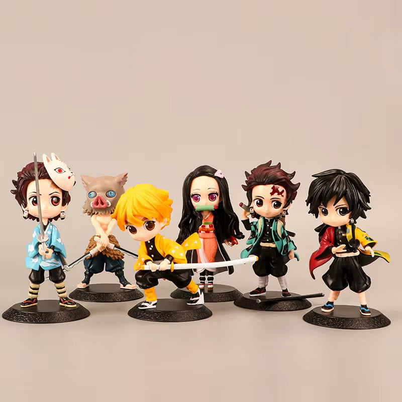 Set 6 figurines Demon Slayer 6 cm – Mini Collection
