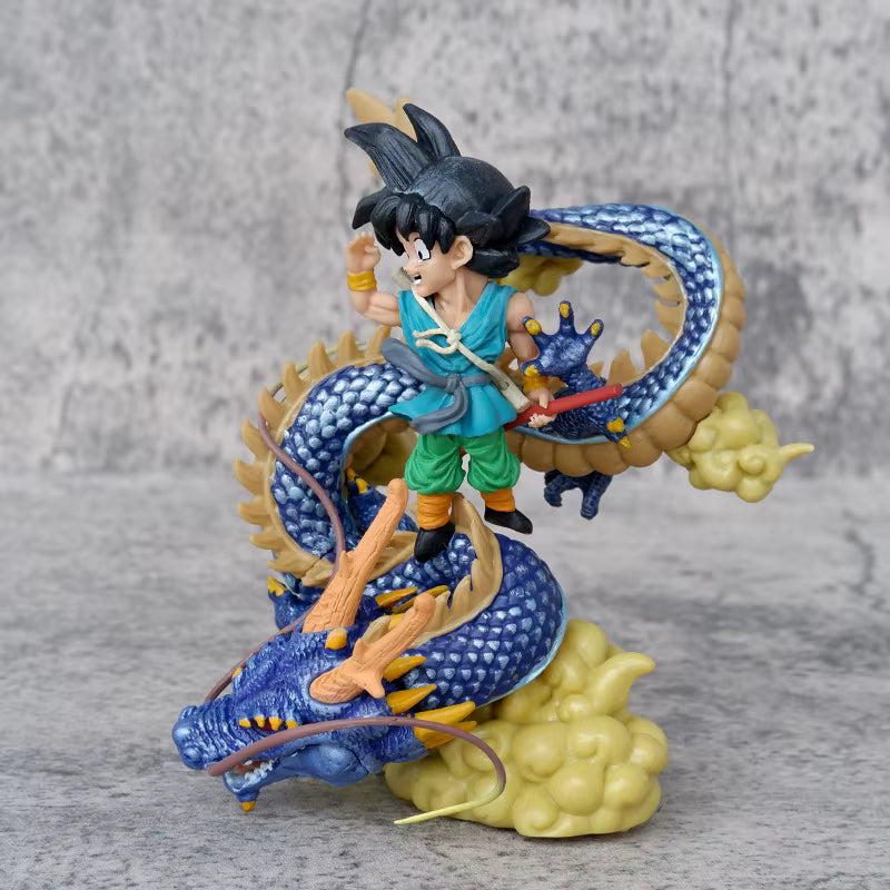 Figurine Son Goku 14 cm sur Shenron – Bâton et Nuage – Dragon Ball