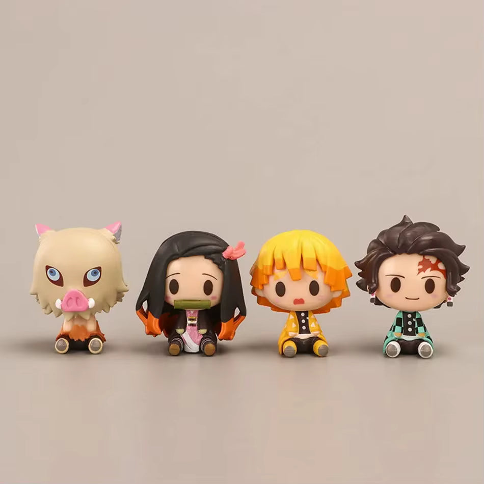 Set 4 figurines Demon Slayer 4 cm –– Mini Collection