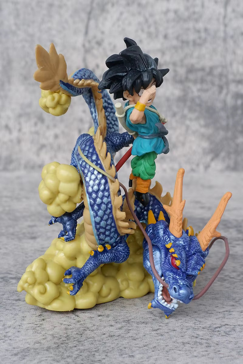 Figurine Son Goku 14 cm sur Shenron – Bâton et Nuage – Dragon Ball