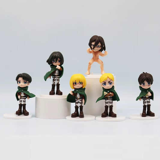 Lot de 6 Figurines Attack on Titan – Personnages Iconiques