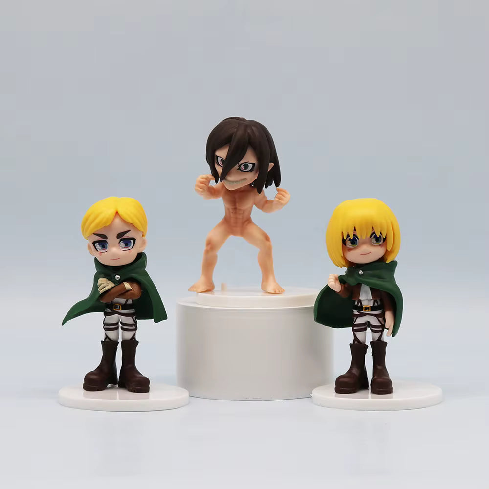 Lot de 6 Figurines Attack on Titan – Personnages Iconiques